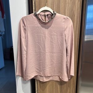 Zara Blouse with Black and Gold Collar